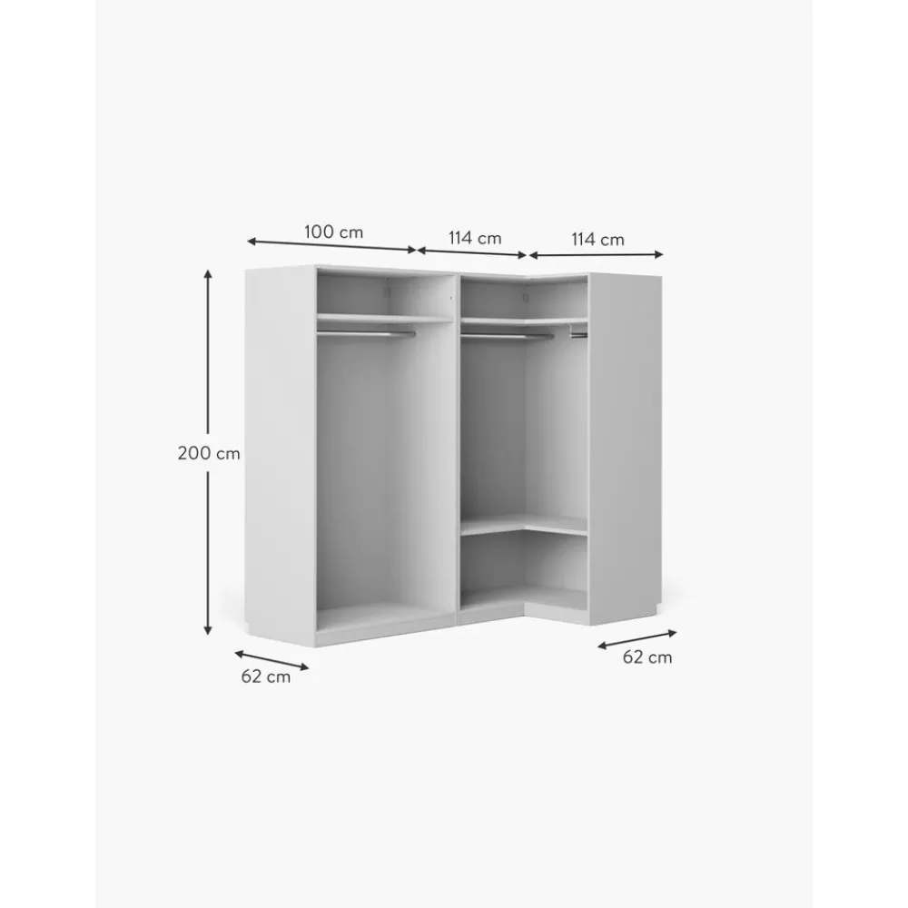 Westwing Collection Armarios^Armario Esquinero Modular Simone, 4 Puertas (215 Cm), Diferentes Variantes