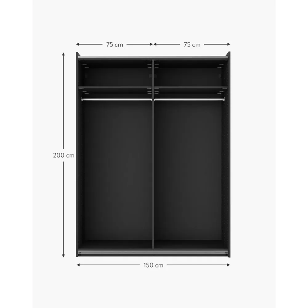 Westwing Collection Armarios^Armario Modular Leon, 2 Puertas Correderas (150 Cm), Diferentes Variantes