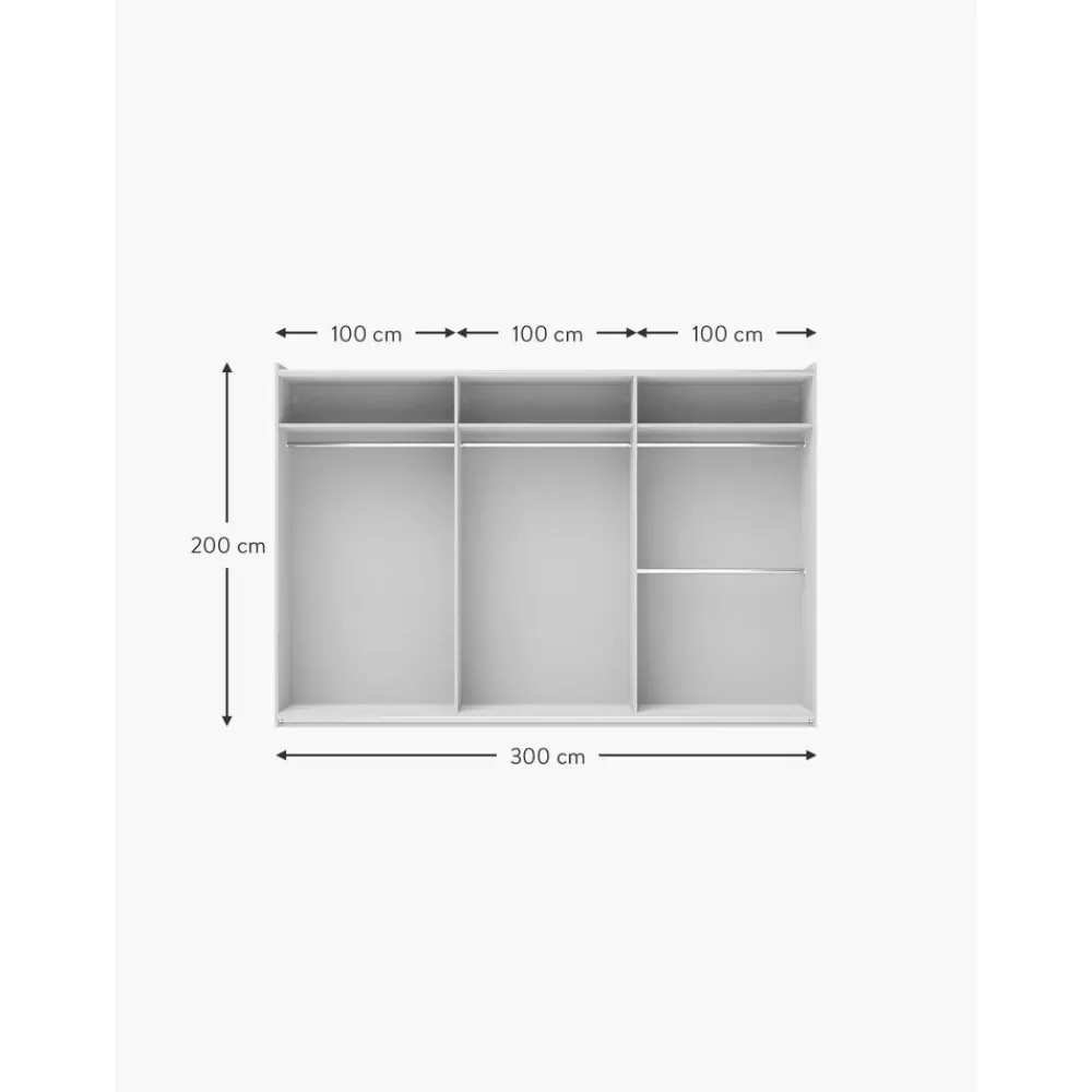 Westwing Collection Armarios^Armario Modular Leon, 3 Puertas Correderas (300 Cm), Diferentes Variantes