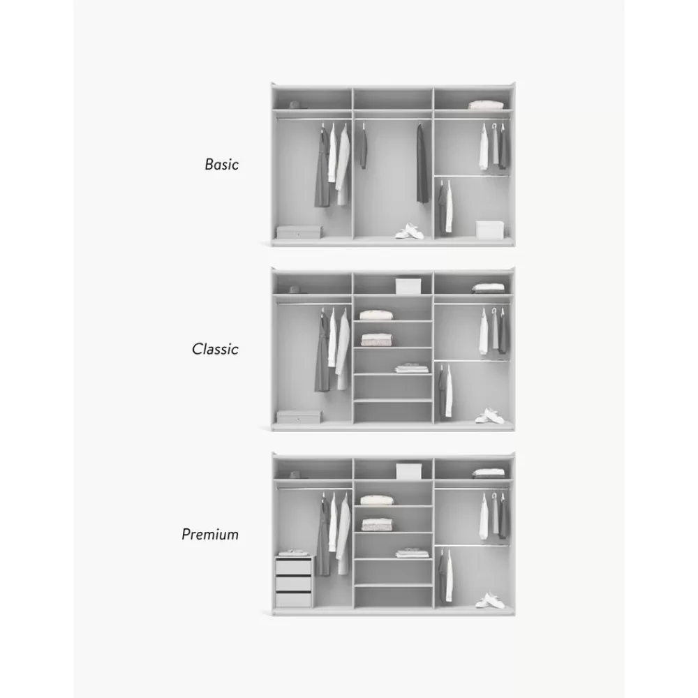 Westwing Collection Armarios^Armario Modular Leon, 3 Puertas Correderas (300 Cm), Diferentes Variantes
