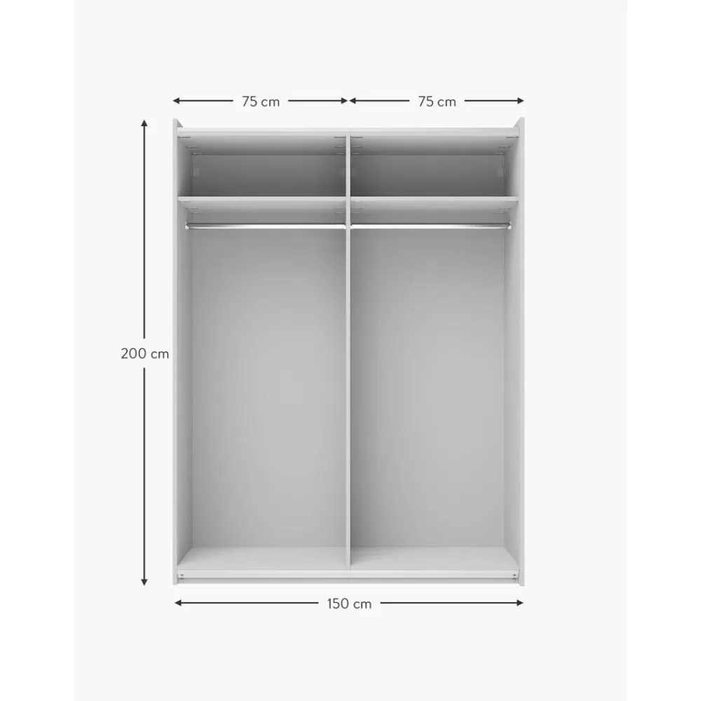 Westwing Collection Armarios^Armario Modular Simone, 2 Puertas Correderas (150 Cm), Diferentes Variantes