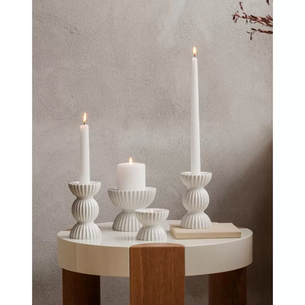 Lyngby Porcelaen Candelabros^Candelabro De Porcelana Con Relieves Tura