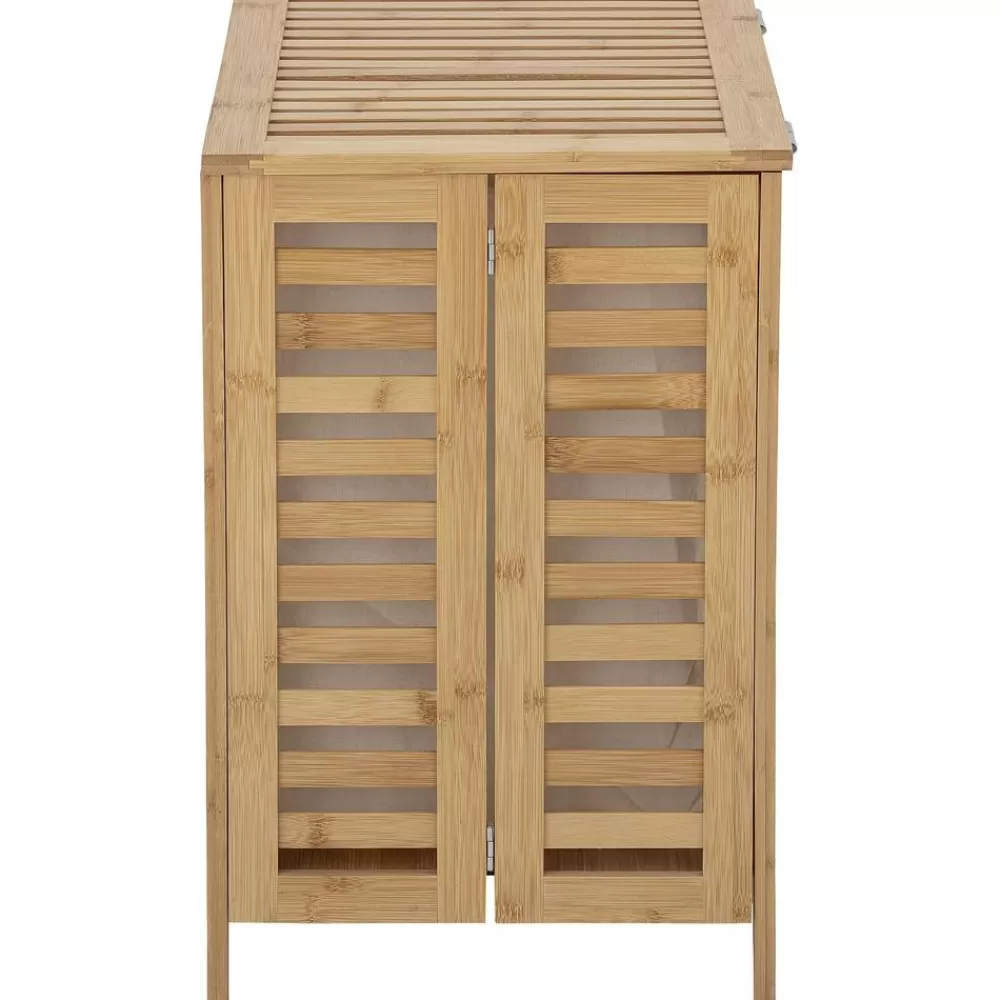 Bloomingville Cestos De La Ropa^Cesta De Lavanderia De Bambu Con Bolsa De Tela Aden