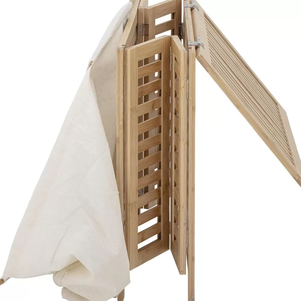 Bloomingville Cestos De La Ropa^Cesta De Lavanderia De Bambu Con Bolsa De Tela Aden