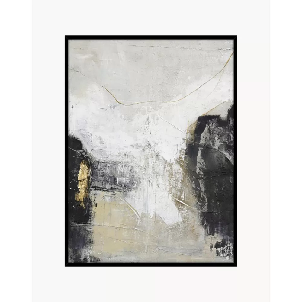Malerifabrikken Lienzos^Cuadro En Lienzo Pintado A Mano Noir, Marco De Madera