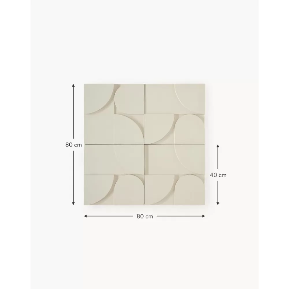 Westwing Collection Objetos Decorativos De Pared^Decoracion De Pared De Madera Massimo, 4 Uds.