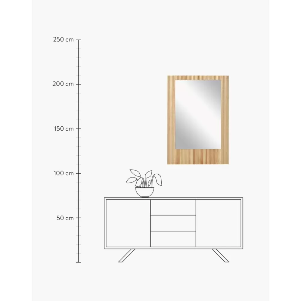 Westwing Collection Espejos De Pared^Espejo De Pared De Madera De Abedul Nele