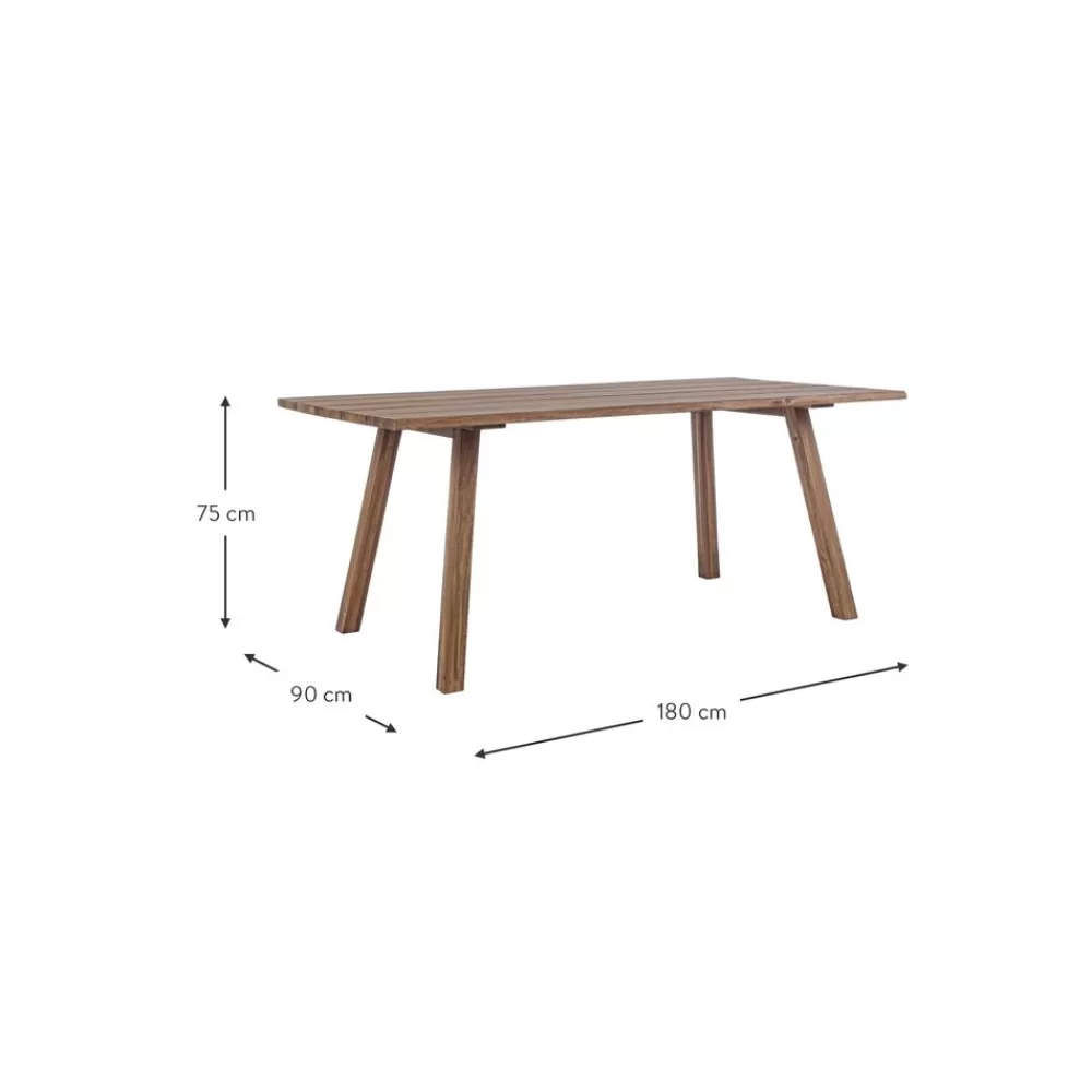 Bizzotto Muebles De Jardin^Mesa De Comedor Para Exterior De Madera De Acacia Glasgow, 180 X 90 Cm