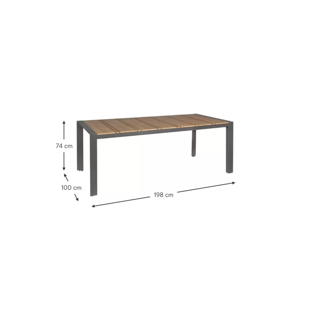 Bizzotto Muebles De Jardin^Mesa De Comedor Para Exterior Kubik, 198 X 100 Cm