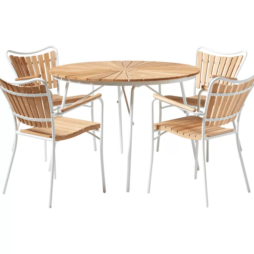Cinas Muebles De Jardin^Mesa Redonda Para Exterior De Madera De Teca Hard & Ellen, Tamanos Diferentes