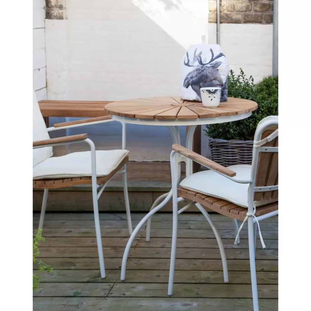 Cinas Muebles De Jardin^Mesa Redonda Para Exterior Hard & Ellen, Tablero De Madera De Teca