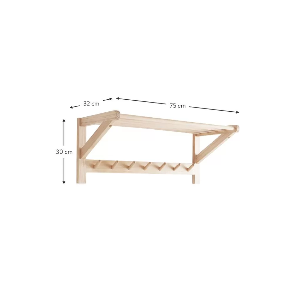 Jotex Percheros^Perchero De Pared De Madera De Pino Cole