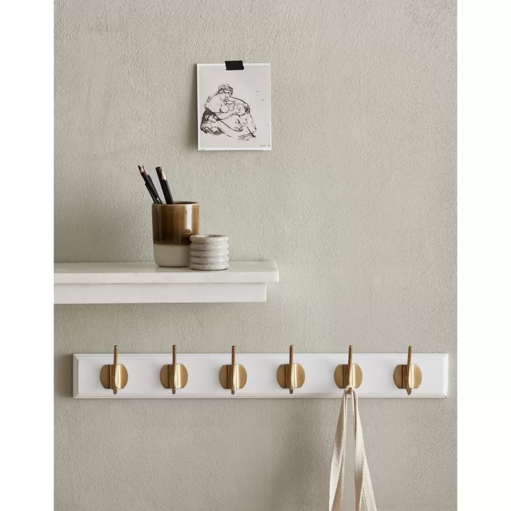 Nordal Percheros^Perchero De Pared De Madera Edgy, 8 Ganchos