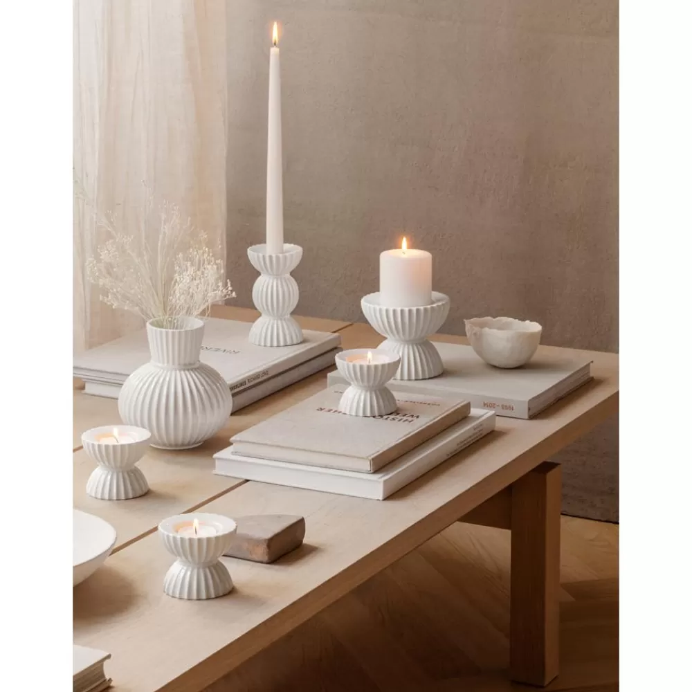 Lyngby Porcelaen Portavelas^Portavelas De Porcelana Con Relieves Tura