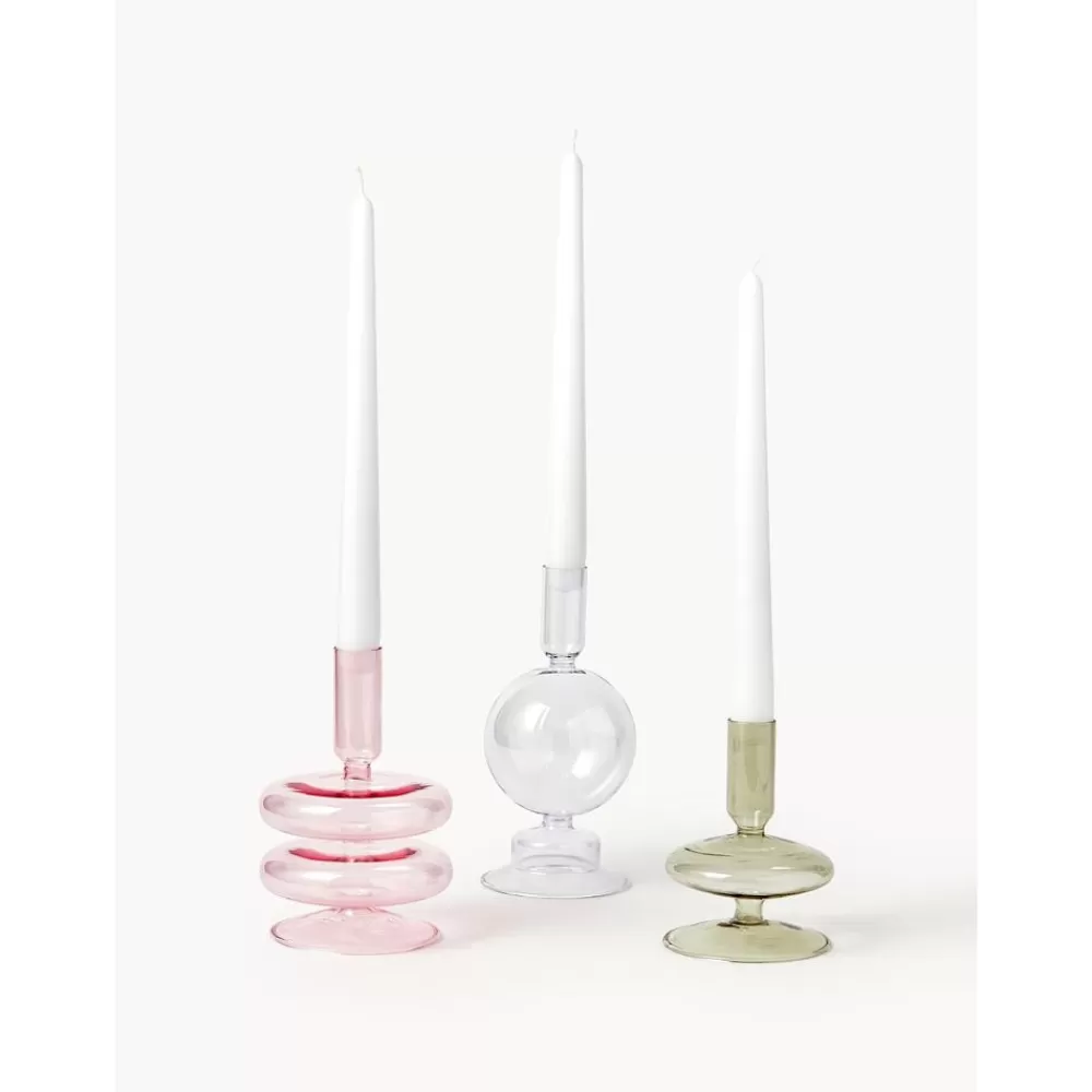Westwing Collection Candelabros^Set De Candelabros Con Forma Organica Clea, 3 Uds.