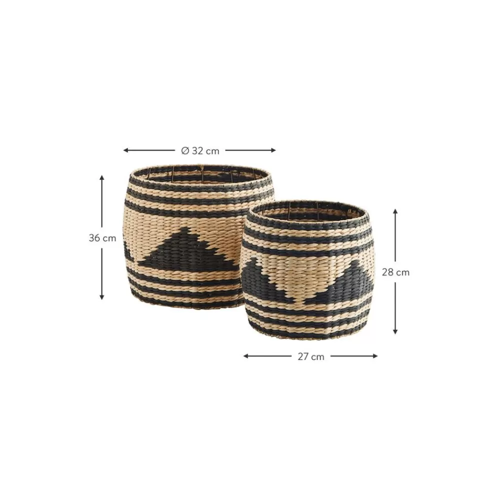 Madam Stoltz Cestas^Set De Cestas De Jacinto De Agua Pyramid, 2 Uds.