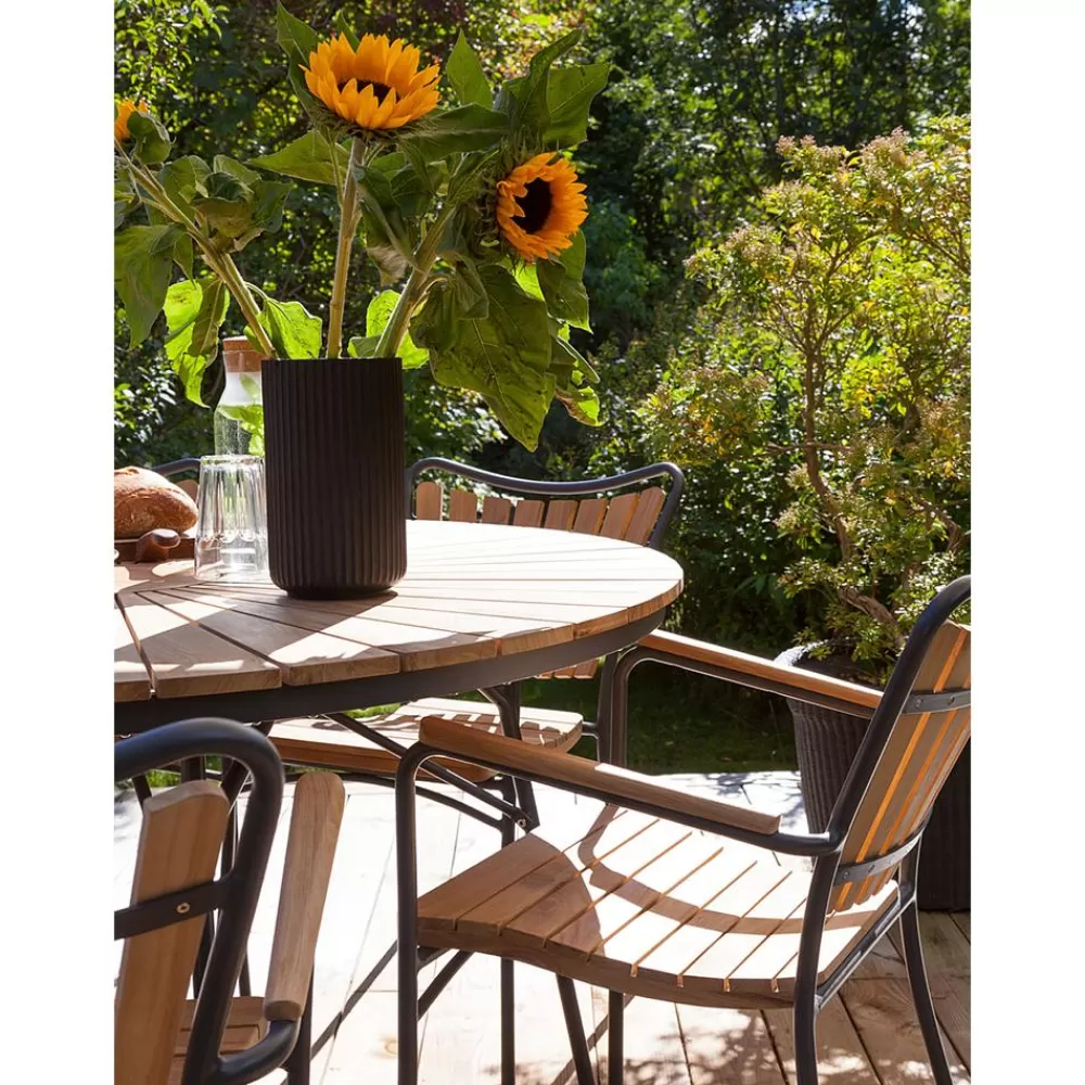 Cinas Muebles De Jardin^Set De Comedor Para Exterior De Madera Teca Ellen, 5 Pzas.