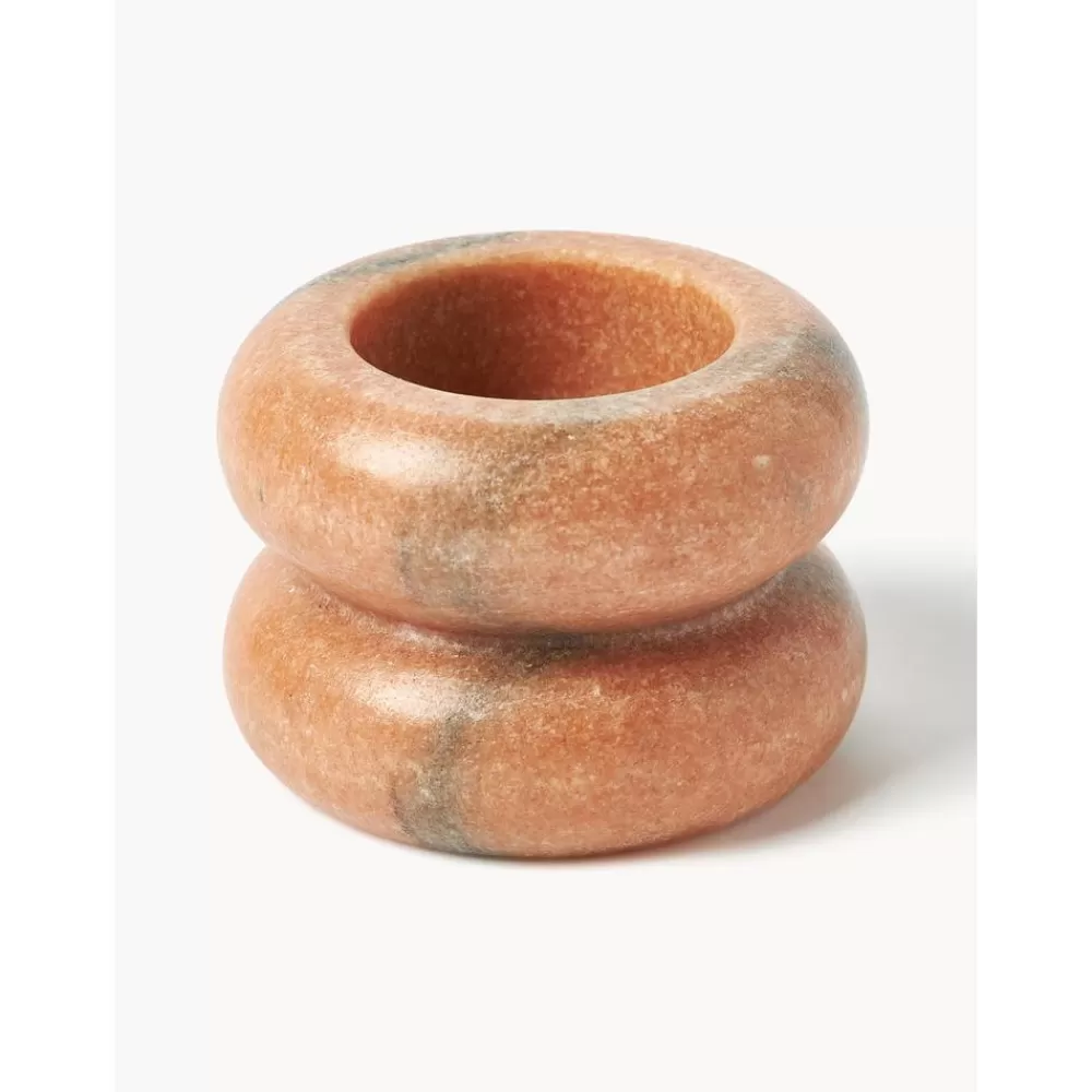 Westwing Collection Portavelas^Set De Portavelas Y Candelabros 2En1 De Marmol Orta, 2 Uds.