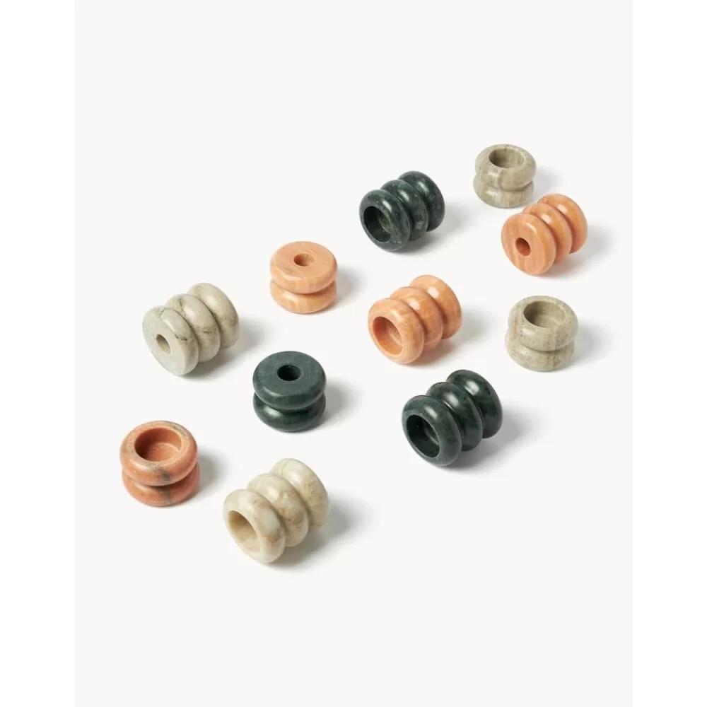 Westwing Collection Portavelas^Set De Portavelas Y Candelabros 2En1 De Marmol Orta, 2 Uds.