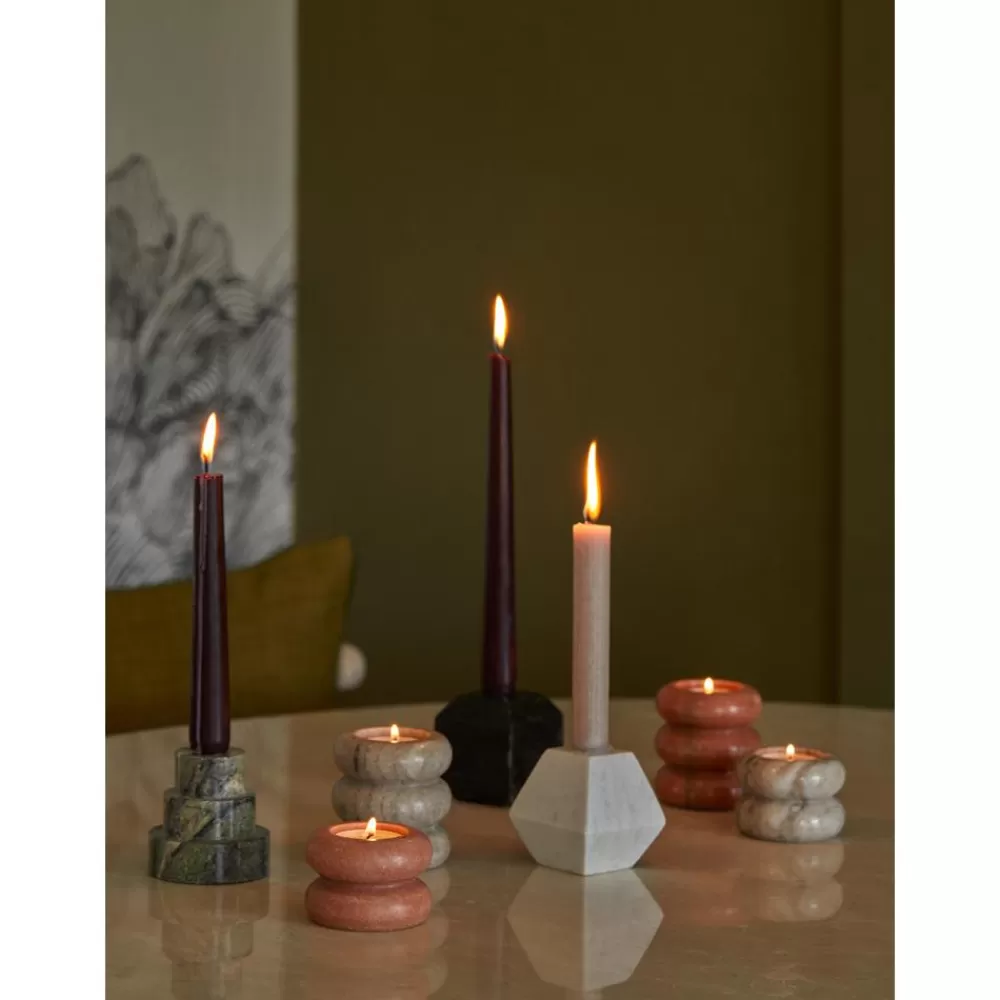 Westwing Collection Portavelas^Set De Portavelas Y Candelabros 2En1 De Marmol Orta, 2 Uds.