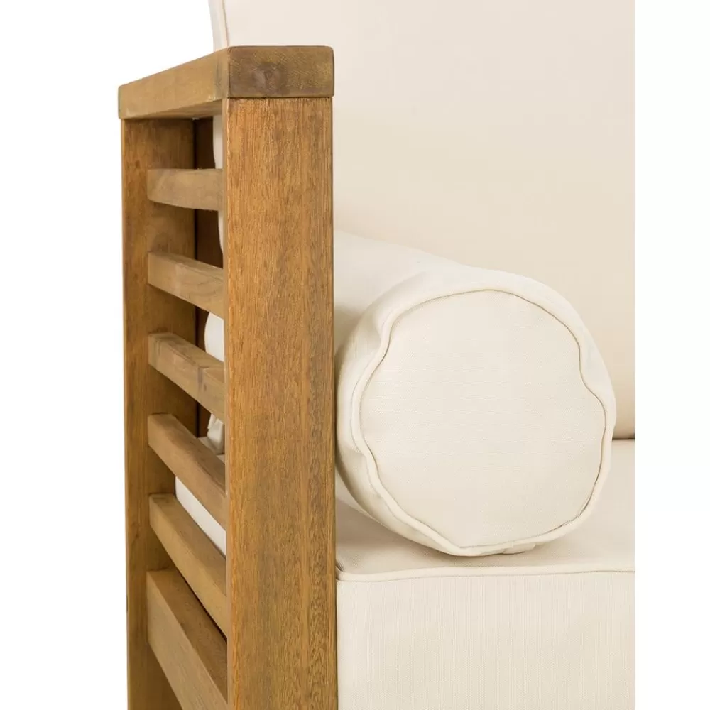 Westwing Collection Muebles De Jardin^Set Lounge Para Exterior De Madera De Acacia Bo, 4 Pzas.