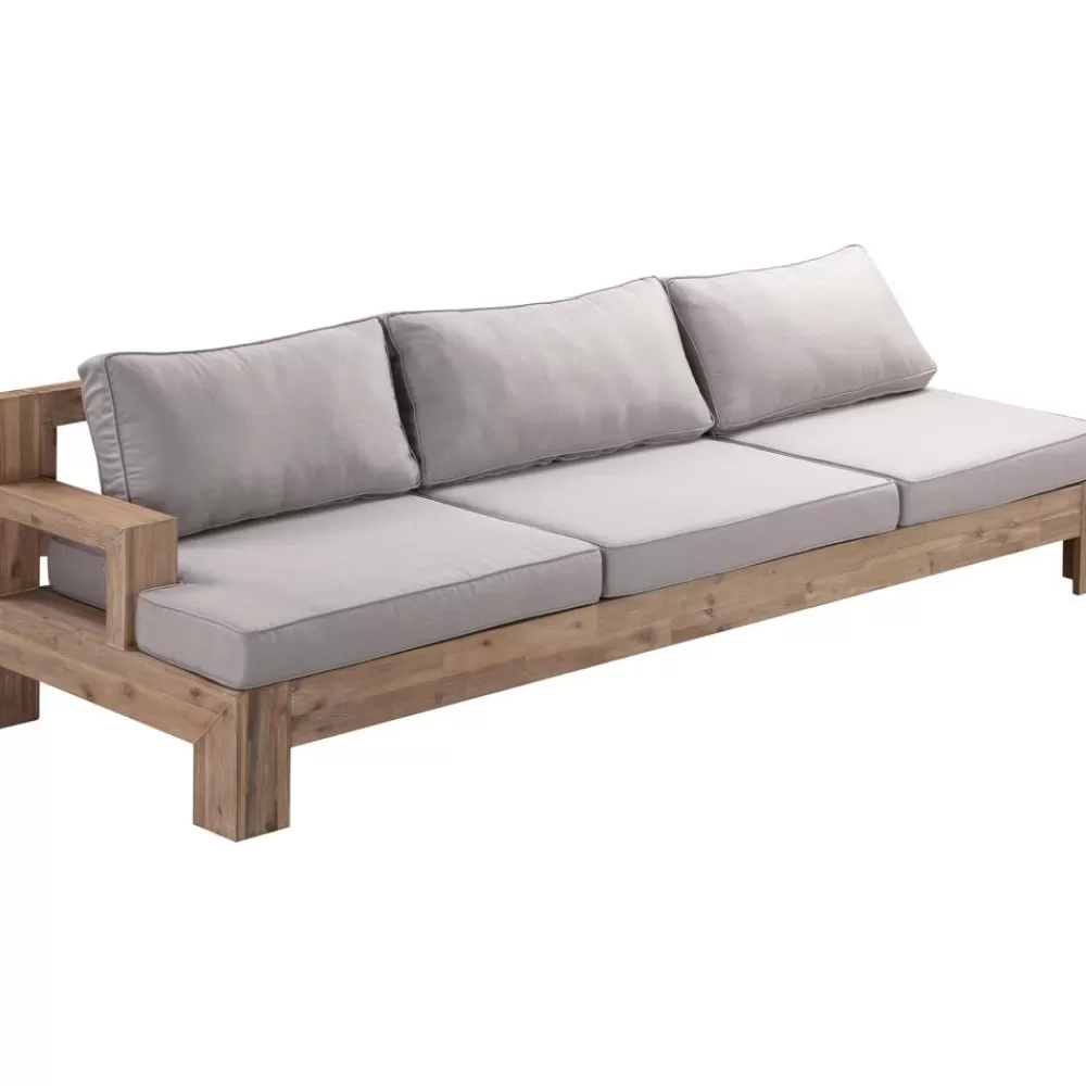 Westwing Collection Muebles De Jardin^Set Lounge Para Exterior De Madera De Acacia Joshua, 4 Pzas.