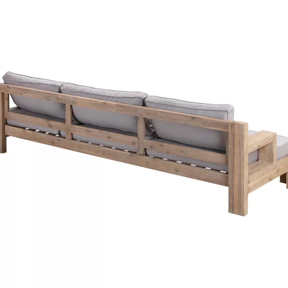 Westwing Collection Muebles De Jardin^Set Lounge Para Exterior De Madera De Acacia Joshua, 4 Pzas.