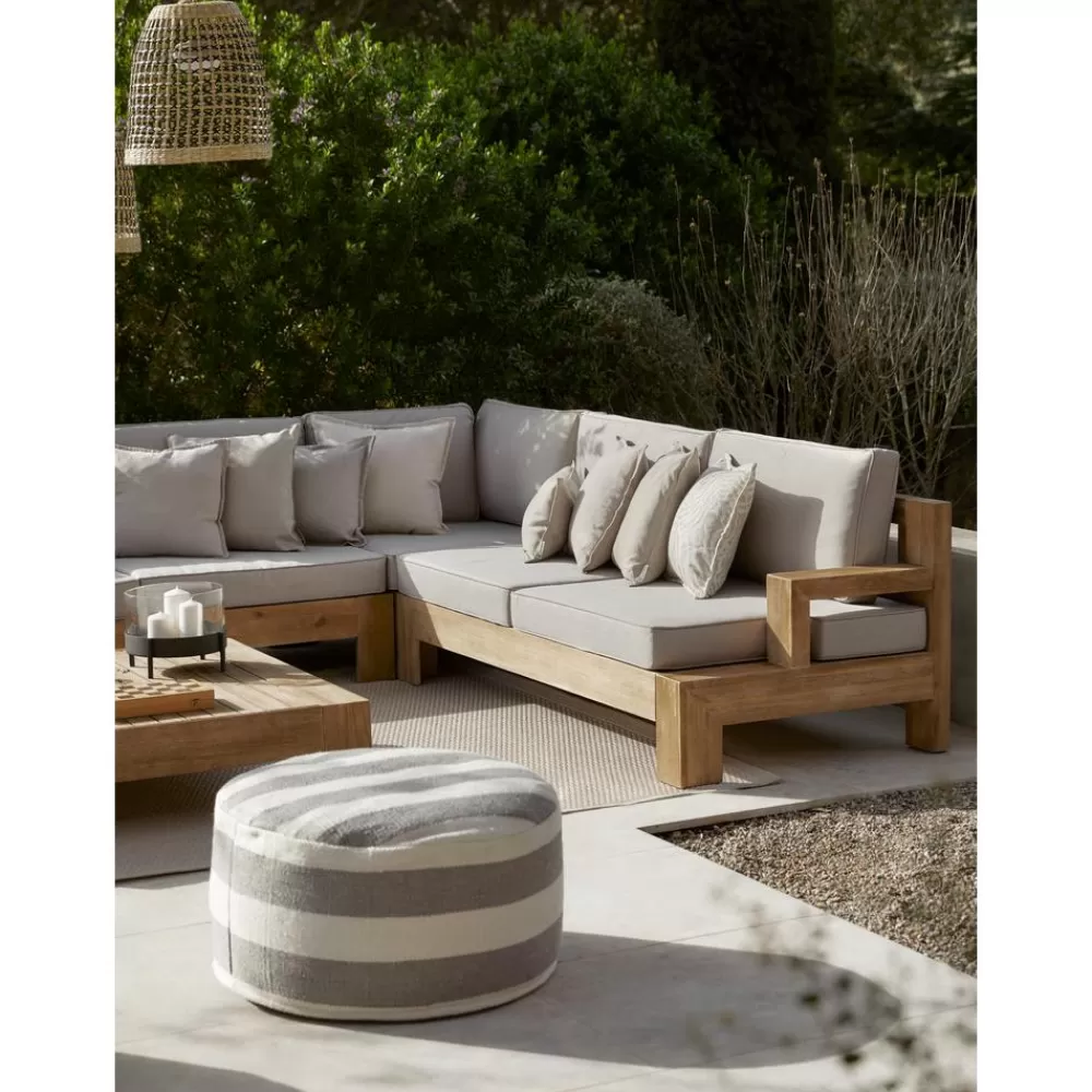 Westwing Collection Muebles De Jardin^Set Lounge Para Exterior De Madera De Acacia Joshua, 4 Pzas.