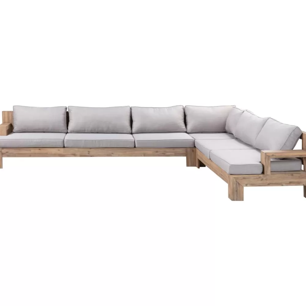 Westwing Collection Muebles De Jardin^Set Lounge Para Exterior De Madera De Acacia Joshua, 4 Pzas.