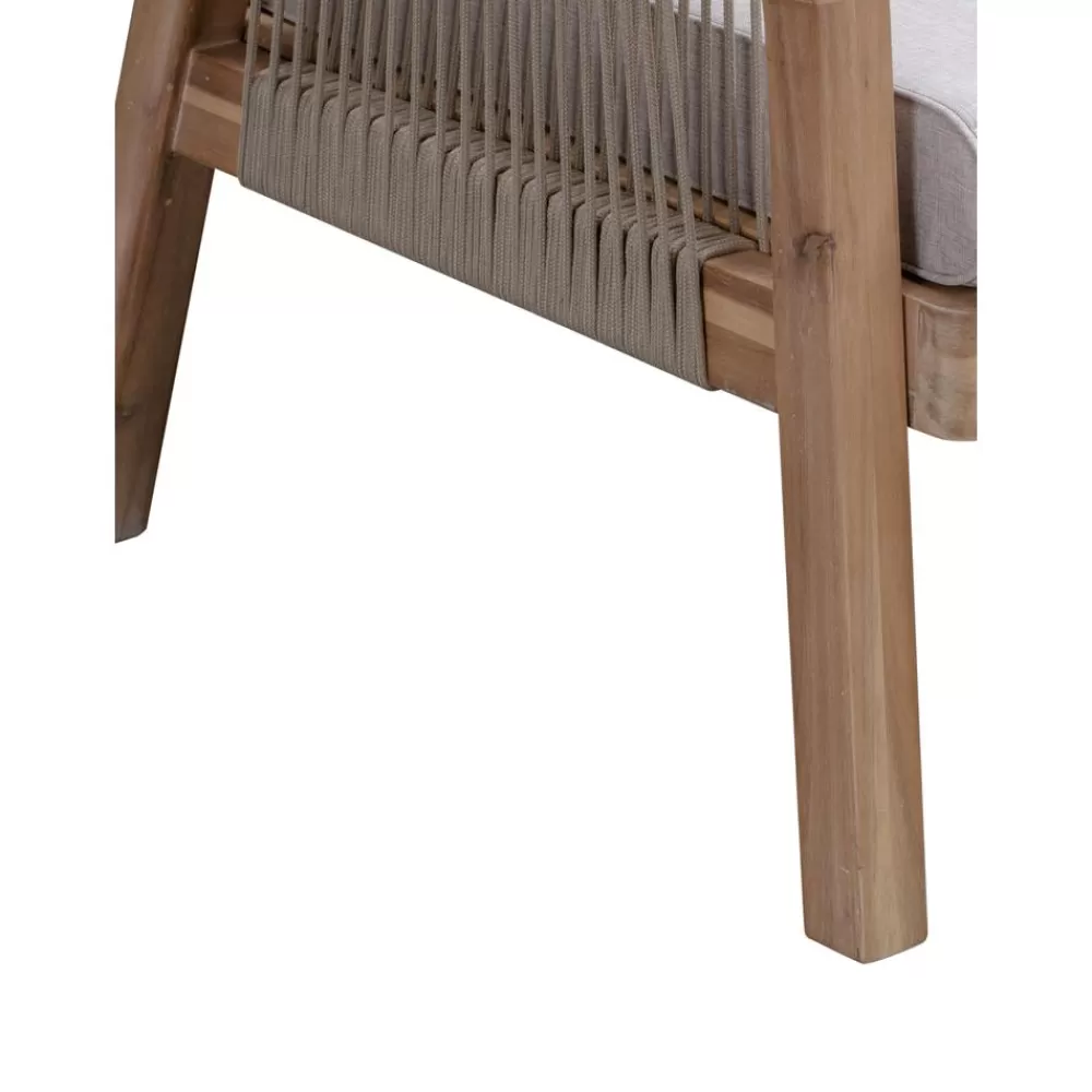 Westwing Collection Muebles De Jardin^Set Lounge Para Exterior De Madera De Acacia Lu, 4 Pzas.