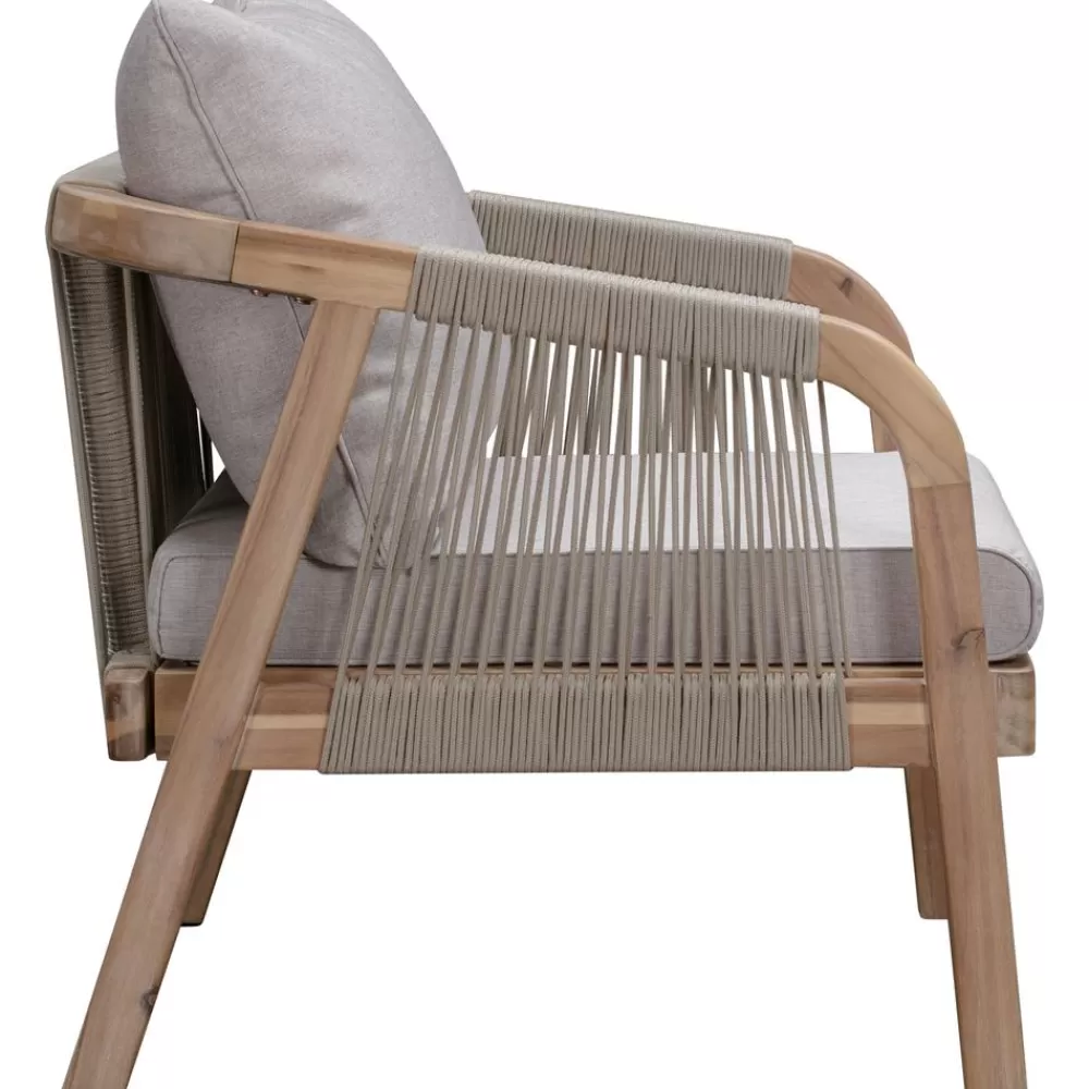 Westwing Collection Muebles De Jardin^Set Lounge Para Exterior De Madera De Acacia Lu, 4 Pzas.