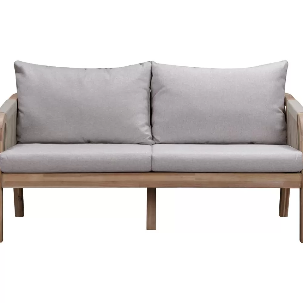 Westwing Collection Muebles De Jardin^Set Lounge Para Exterior De Madera De Acacia Lu, 4 Pzas.