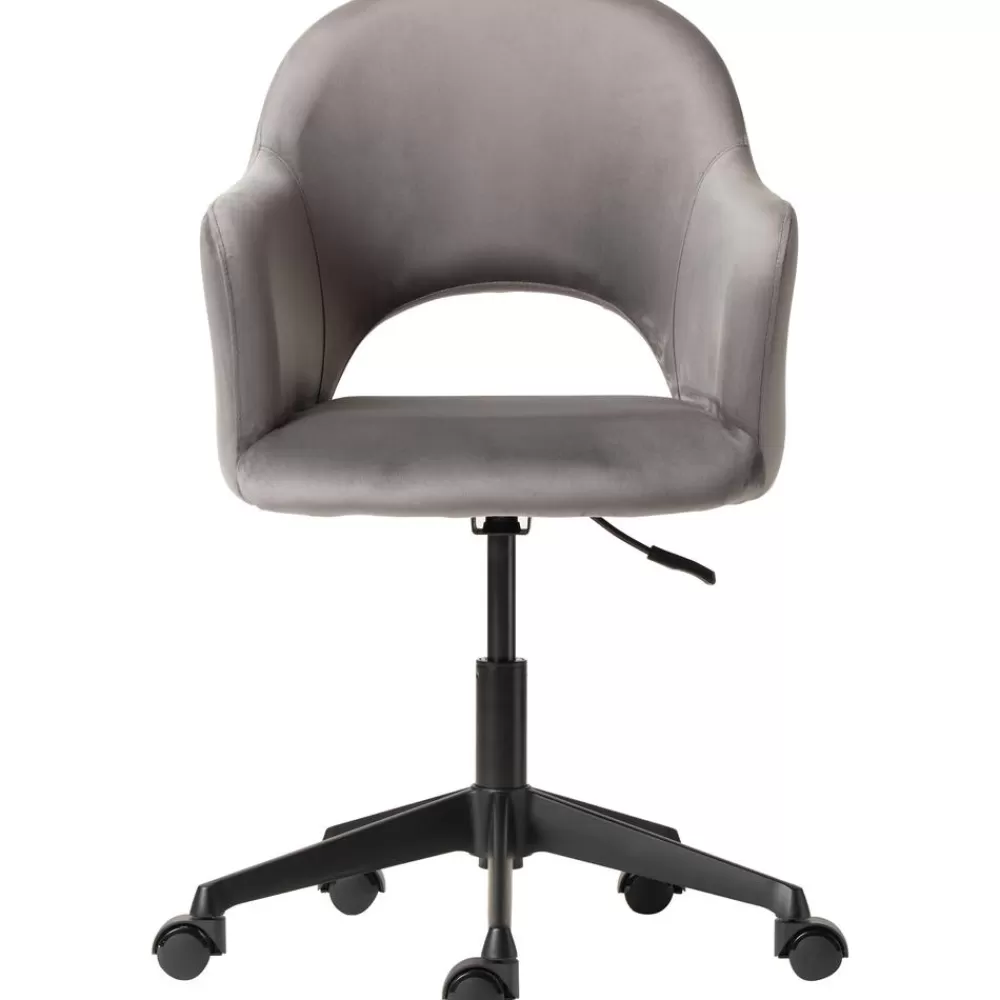 Westwing Collection Sillas De Escritorio^Silla De Oficina Con Reposabrazos De Terciopelo Rachel, Altura Regulable