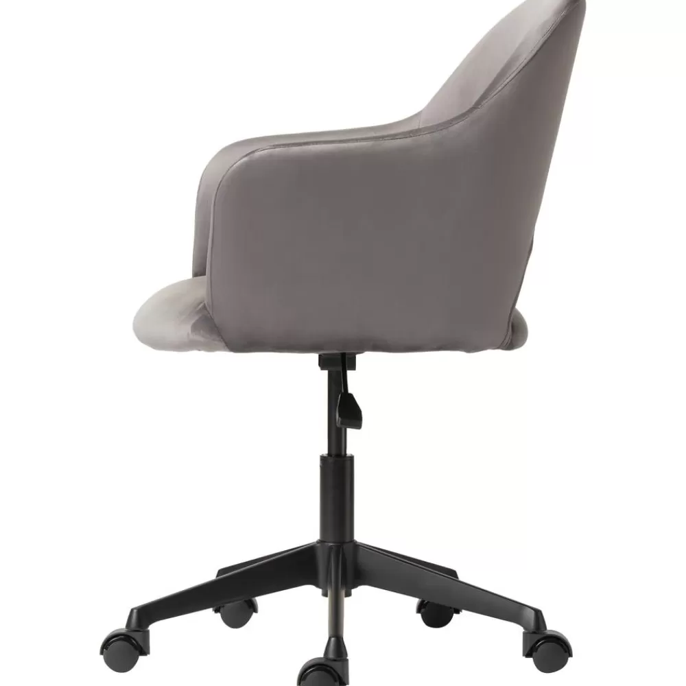 Westwing Collection Sillas De Escritorio^Silla De Oficina Con Reposabrazos De Terciopelo Rachel, Altura Regulable