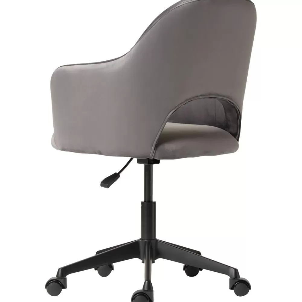 Westwing Collection Sillas De Escritorio^Silla De Oficina Con Reposabrazos De Terciopelo Rachel, Altura Regulable