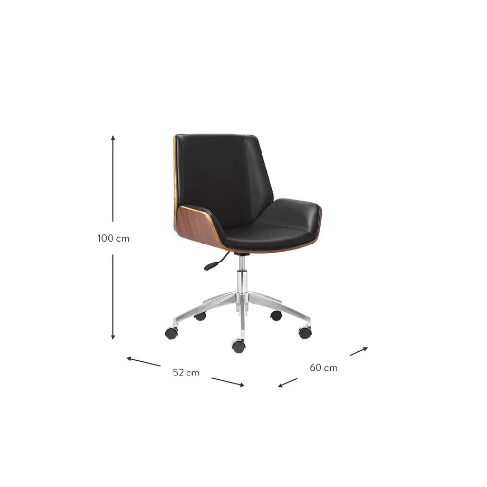 Kare Design Sillas De Escritorio^Silla De Oficina De Cuero Sintetico Rouven, Altura Regulable