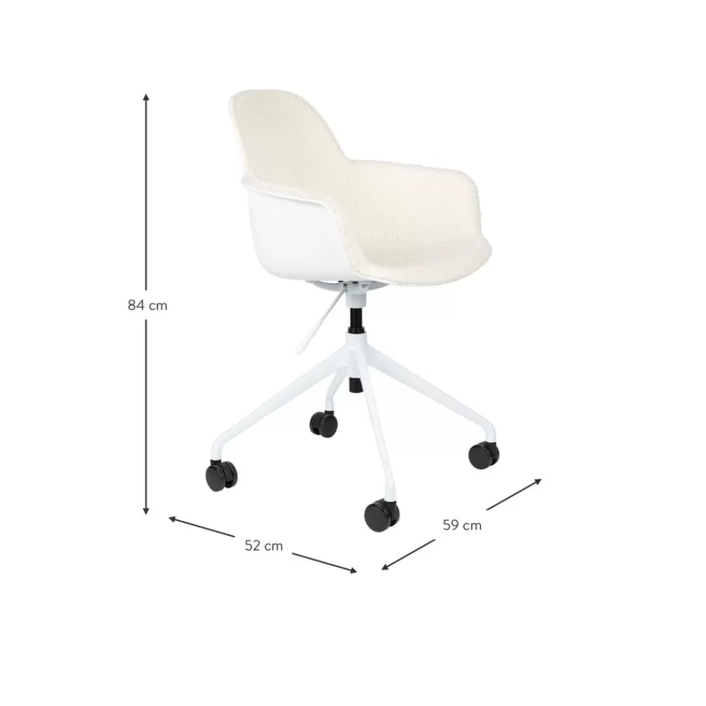 Zuiver Sillas De Escritorio^Silla De Oficina En Tejido Boucle Albert, Regulable En Altura