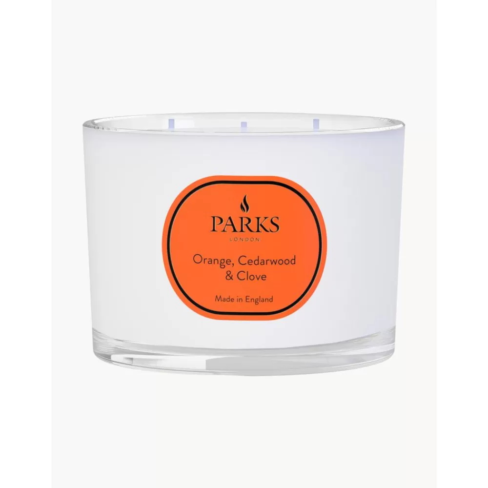 Parks London Velas Perfumadas^Vela Perfumada De Tres Mechas Vintage Aromatherapy (Naranja, Madera De Cedro Y Clavo)