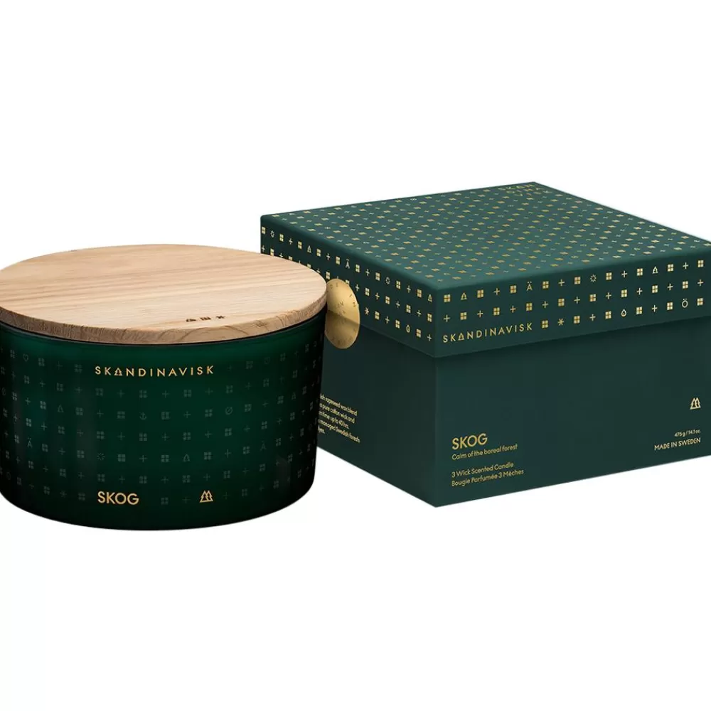 Skandinavisk Velas Perfumadas^Vela Perfumada Tres Mechas Skog (Pino, Pinas, Savia De Abedul)